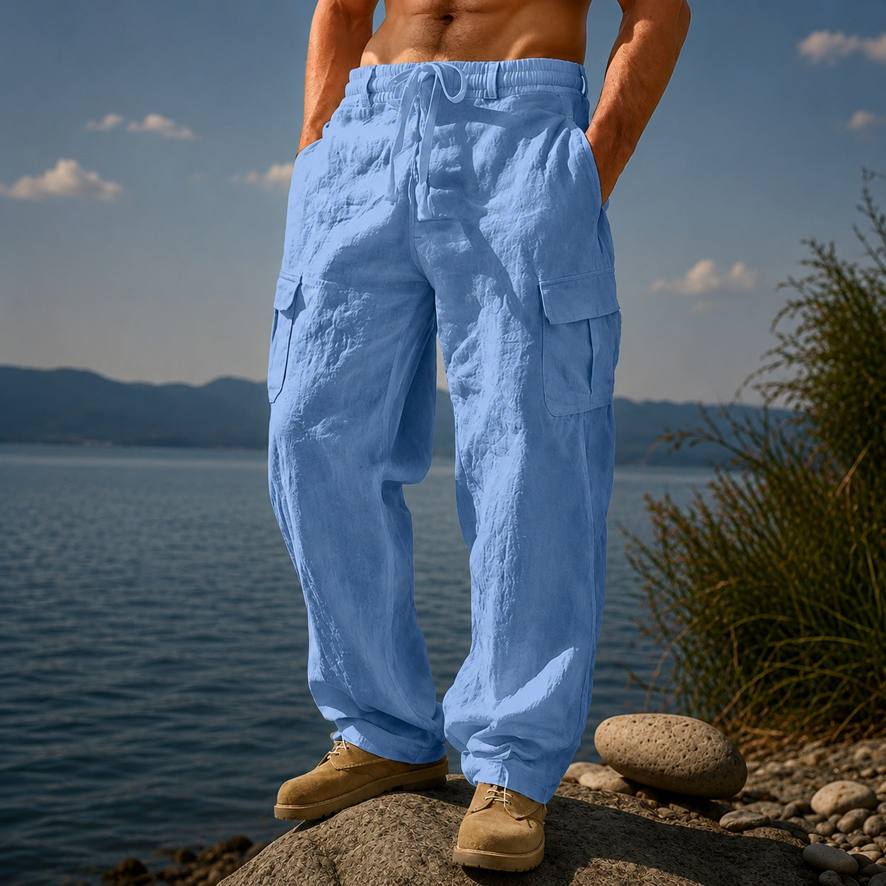 Nomade™ Cargo-Hose aus Baumwoll-Leinen