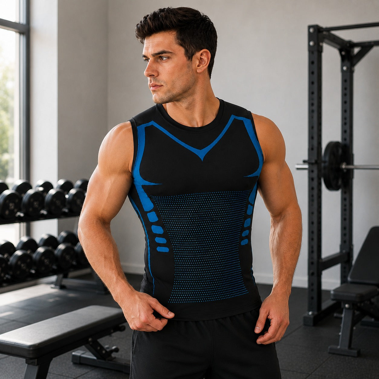 Spartan™ Formendes Kompressionshemd aus Atmungsaktivem Gewebe mit Ionischer Technologie
