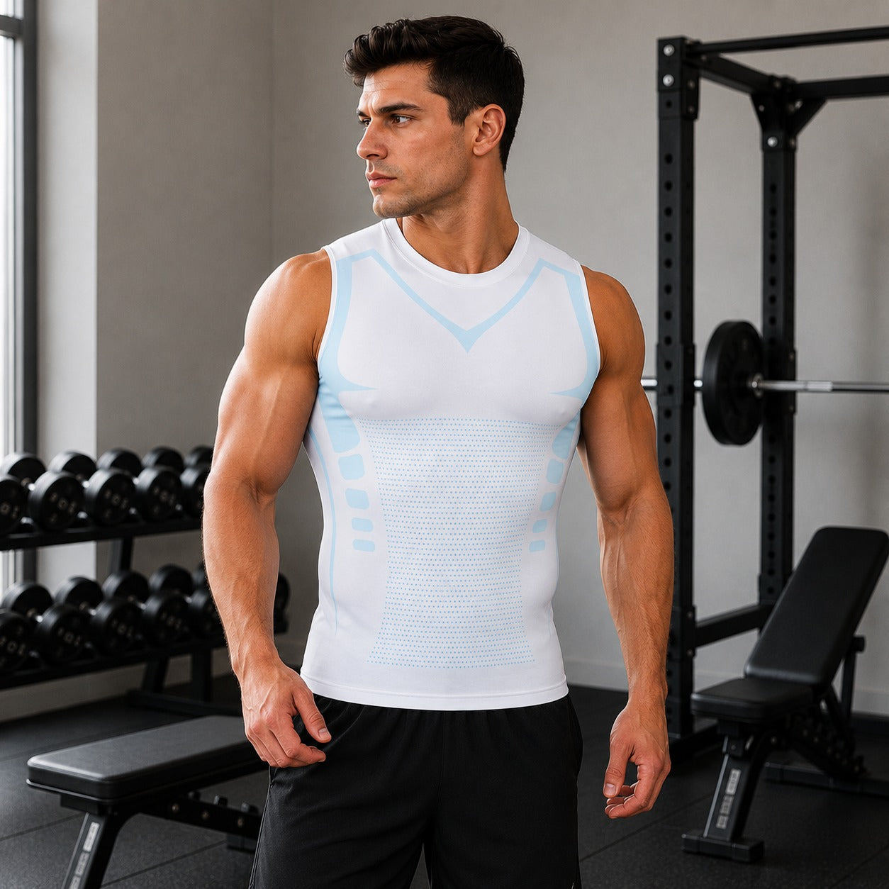 Spartan™ Formendes Kompressionshemd aus Atmungsaktivem Gewebe mit Ionischer Technologie