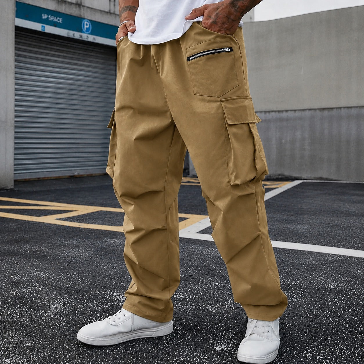 Cargohose Orsen™ mit elastischem Bund, Pattentaschen und lockerem Schnitt