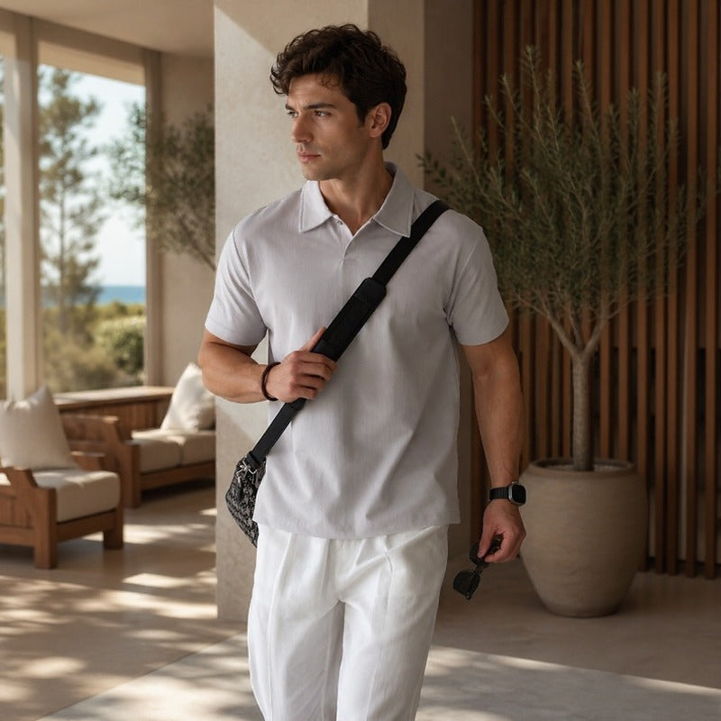 Alden™ Kurzarm-Poloshirt Aus Ultraleichtem Stoff
