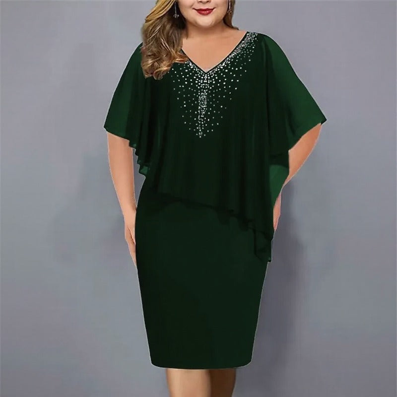Kleid Maresse™ mit Asymmetrischer Überlage und Funkelnden Applikationen