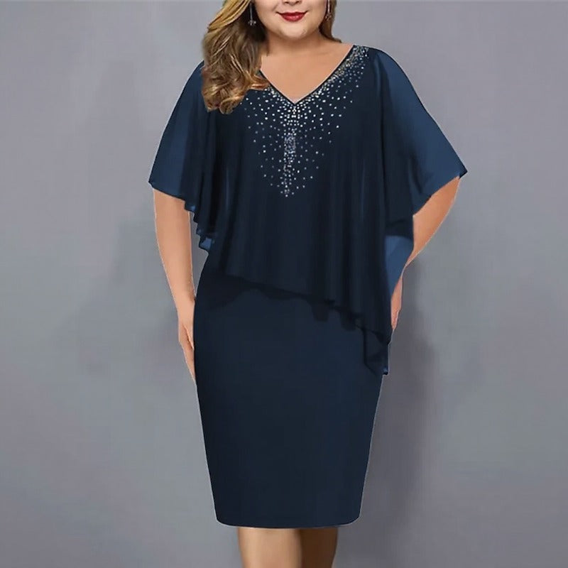 Kleid Maresse™ mit Asymmetrischer Überlage und Funkelnden Applikationen