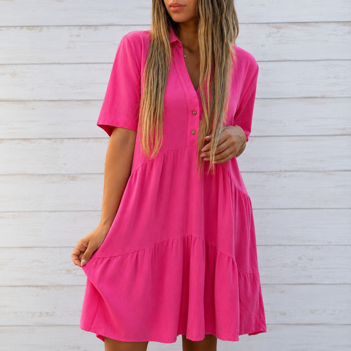 Kleid Elisabeth™  mit Hemdkragen und lockerer Passform
