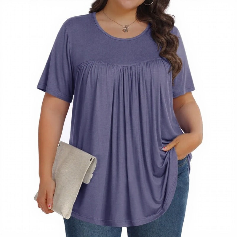 Bluse Lirena™ mit Charmanten Mustern und Geraffter Passform