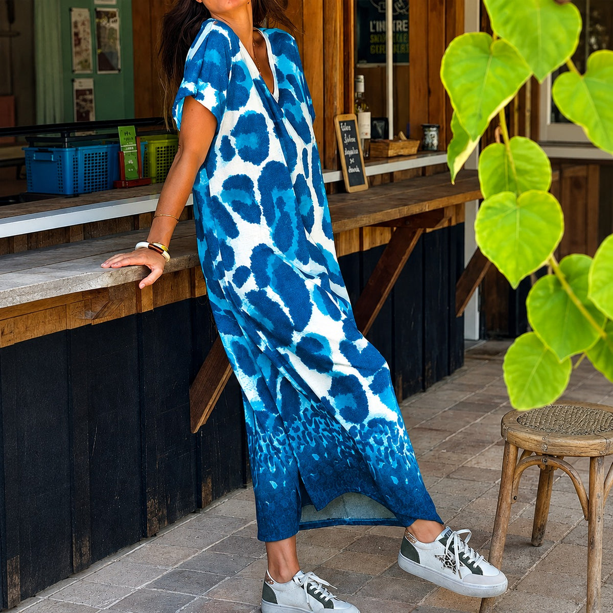 Kleid Marlene™ mit markantem Animal-Print und fließendem Fall