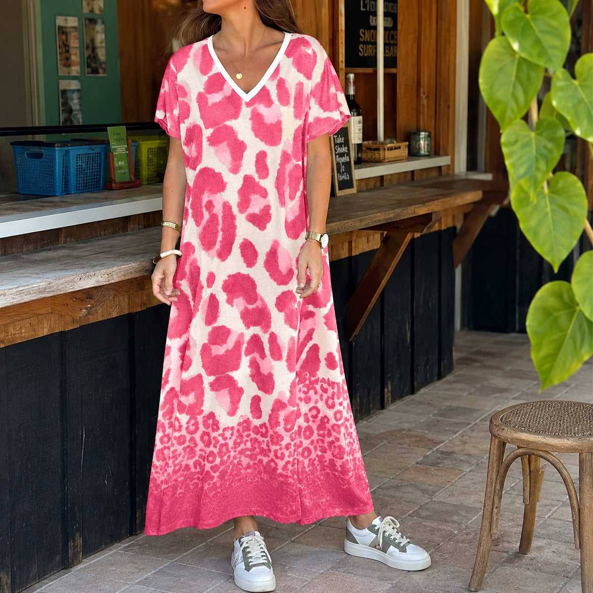 Kleid Marlene™ mit markantem Animal-Print und fließendem Fall