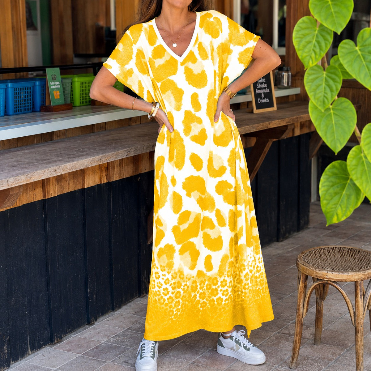 Kleid Marlene™ mit markantem Animal-Print und fließendem Fall