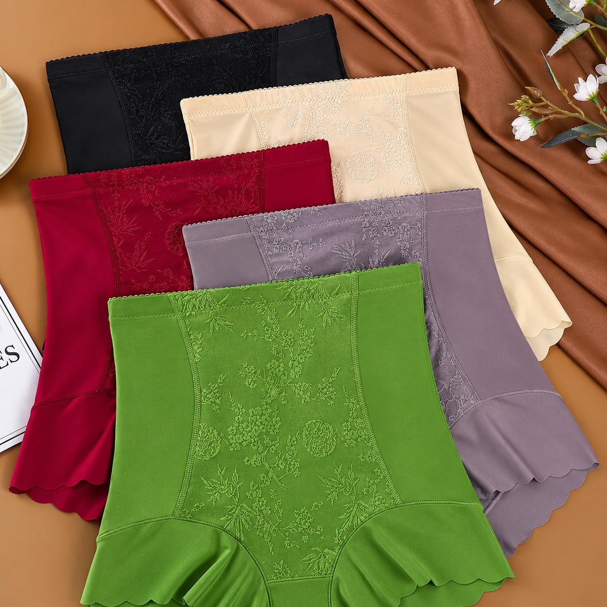 Miederhose Rosenau™ mit hoher Taille, Formeffekt und floralem Muster