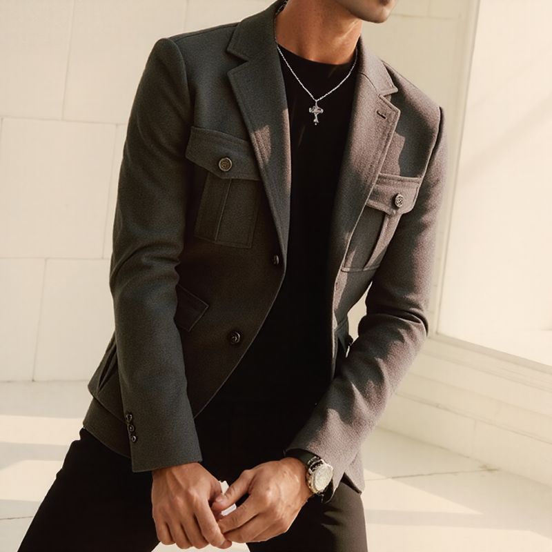 Lauritz™ Blazer mit Klassischem Revers, Faden für Faden Gewebt mit Präziser Schneiderkunst / Der Stille Luxus der Italienischen Mode