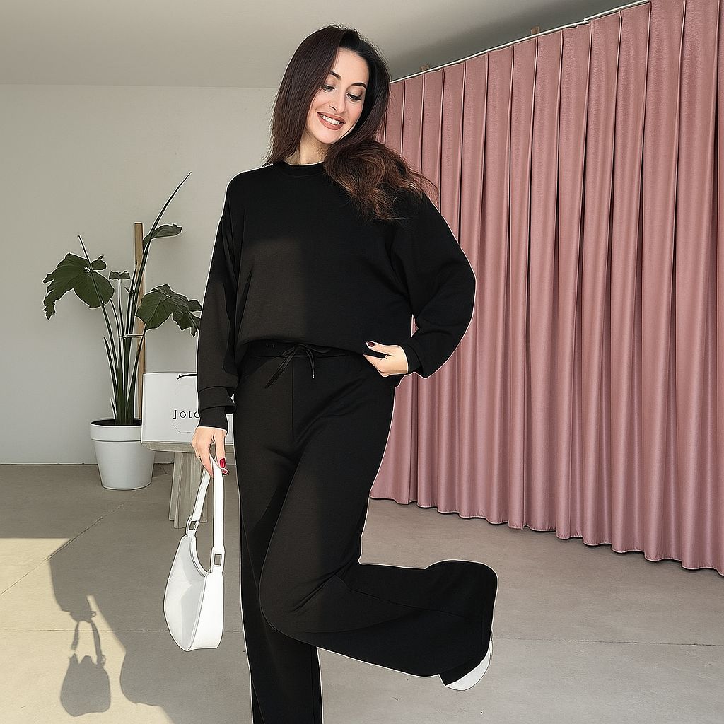 Beauty™ Sweatshirt-Set aus weichem Stoff mit samtiger Oberfläche / Anspruchsvoller Minimalismus für den Alltag!