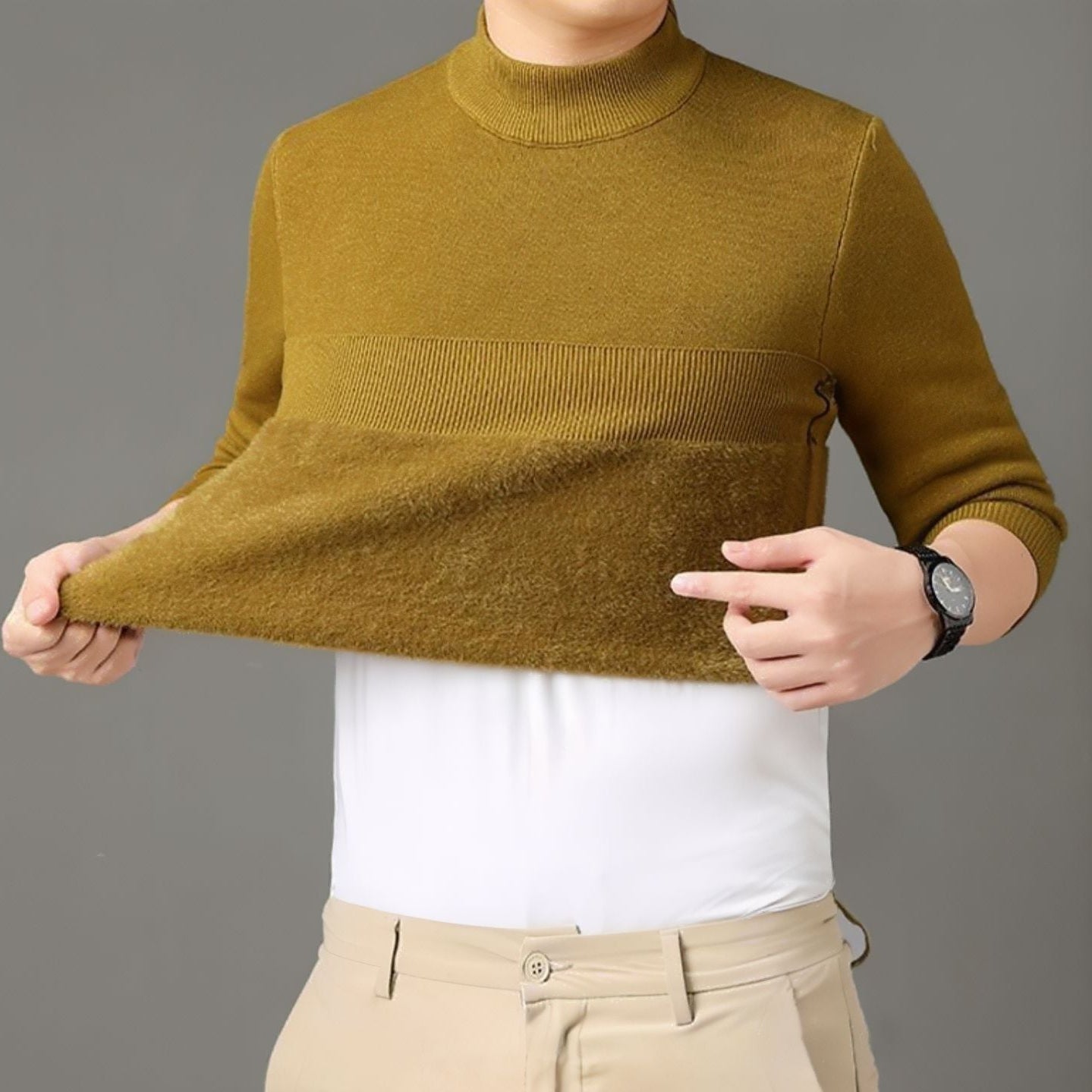 Everest™ Pullover mit hochwertigem Fleecefutter und hohem Kragen / Raffinierte Wärme mit maximalem Komfort, selbst an den kältesten Tagen!