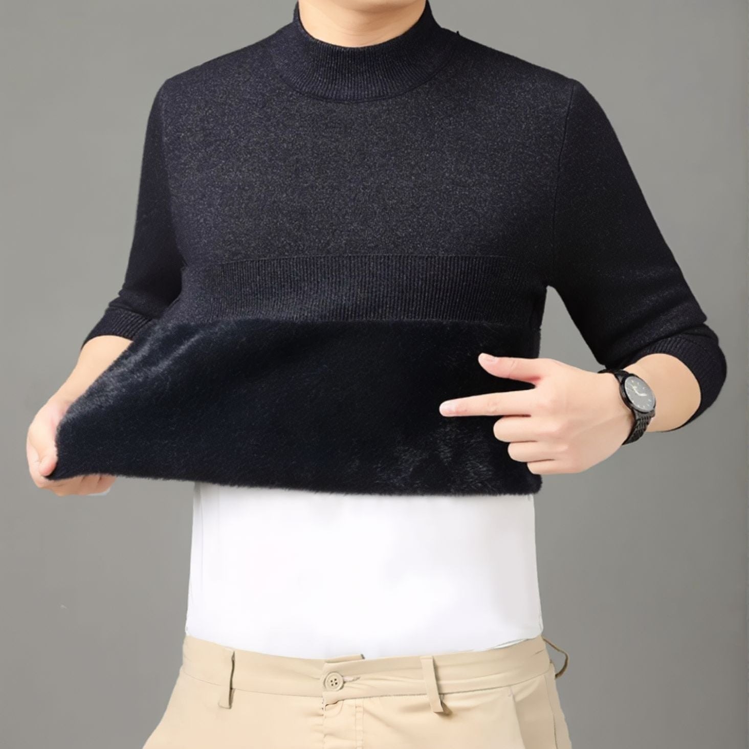 Everest™ Pullover mit hochwertigem Fleecefutter und hohem Kragen / Raffinierte Wärme mit maximalem Komfort, selbst an den kältesten Tagen!