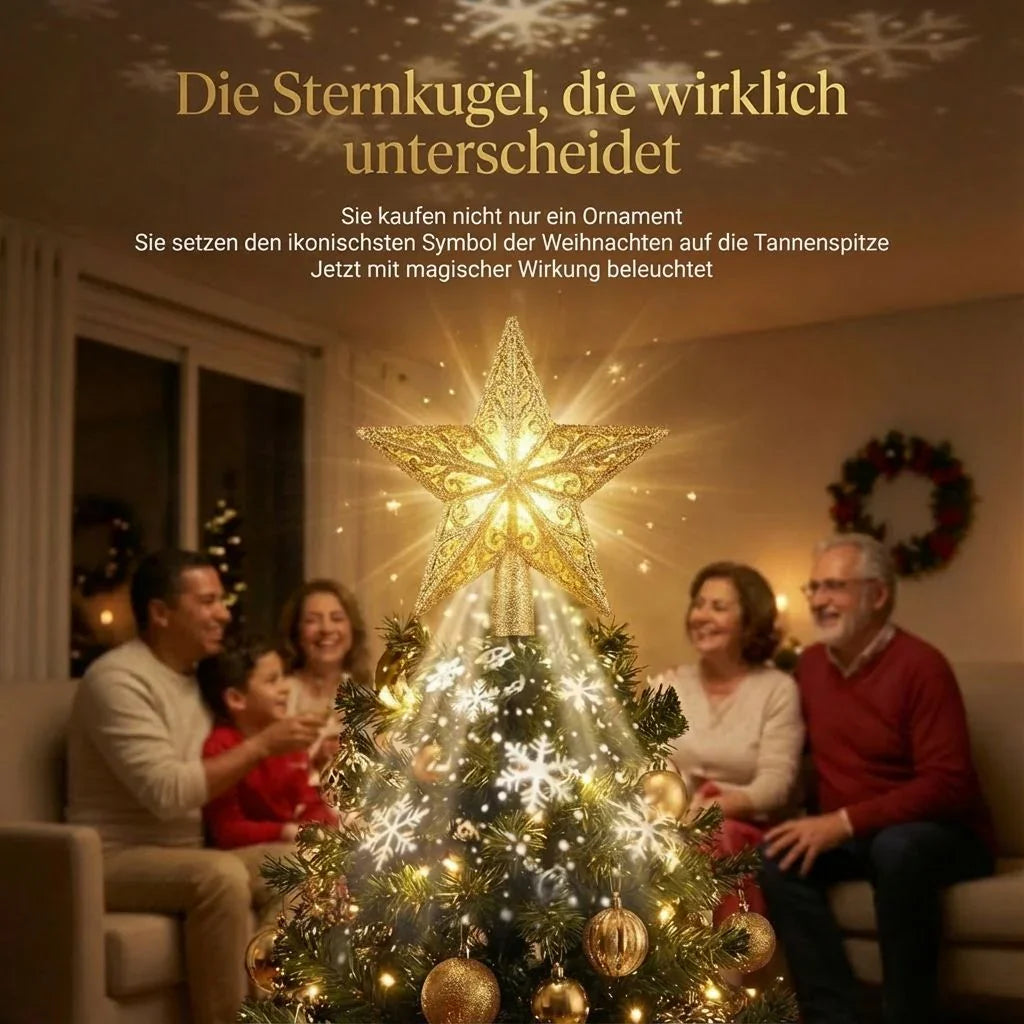Weihnachtsprojektor für die Spitze des Weihnachtsbaums / Bringen Sie Weihnachtsstimmung in Ihr Zuhause!
