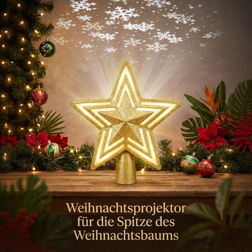 Weihnachtsprojektor für die Spitze des Weihnachtsbaums / Bringen Sie Weihnachtsstimmung in Ihr Zuhause!