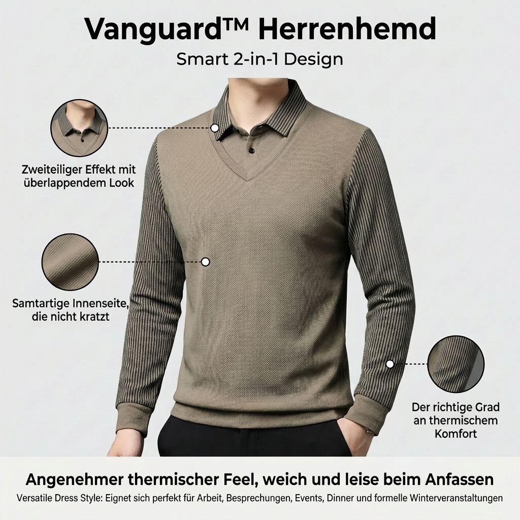 Vanguard™-Hemd mit Zweiteiliger Optik und Samtiger Innenseite für Maximale Thermische Behaglichkeit.