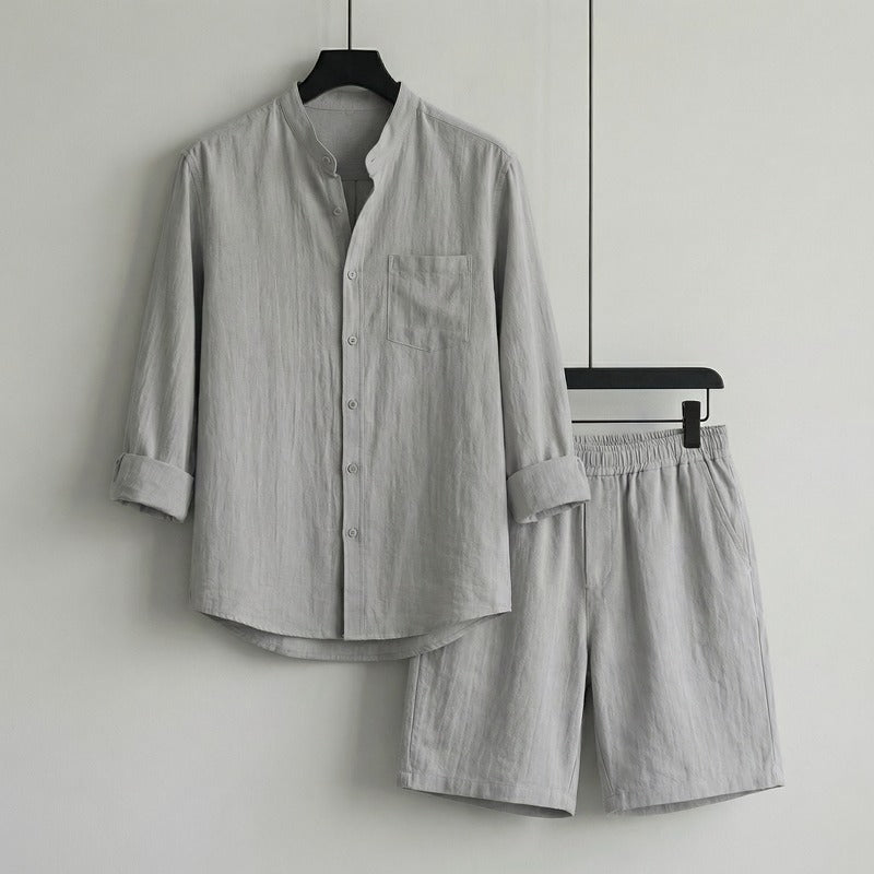 Riviera Klassik™ Minimalistisches Set aus Baumwoll-Leinen-Mischung