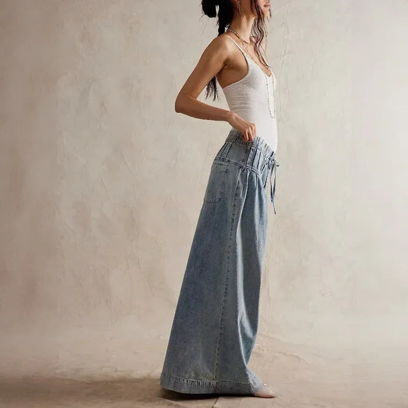 Solen™ Damenhose aus weichem Denim mit hoher Taille