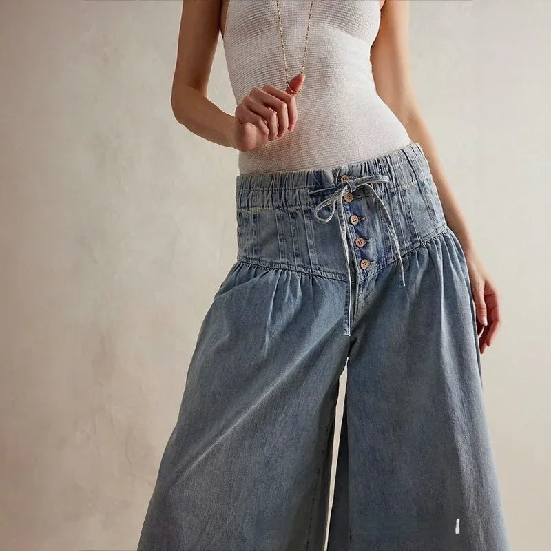 Solen™ Damenhose aus weichem Denim mit hoher Taille