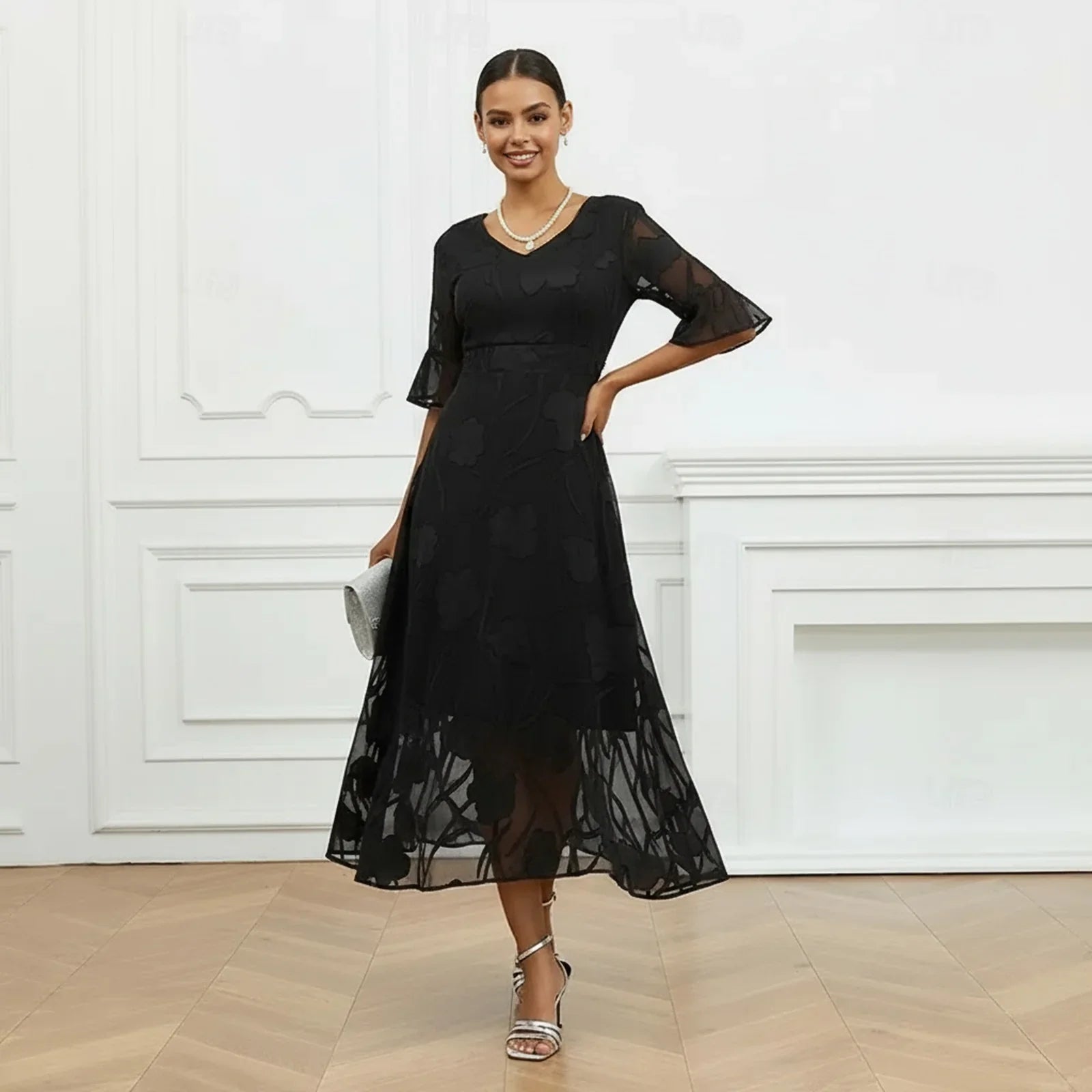 Celira™ Kleid mit Raffiniertem Floral-Design
