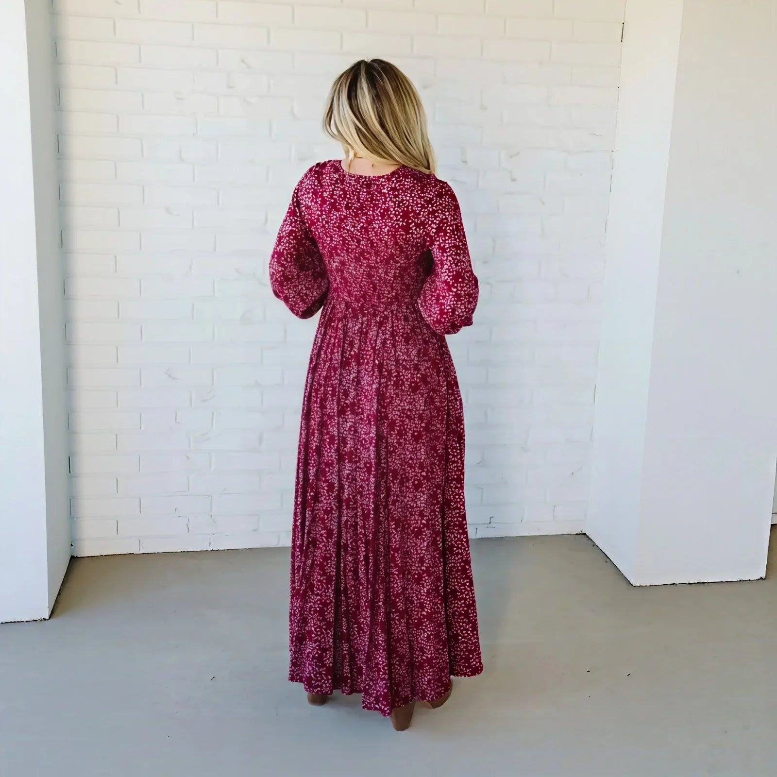 Avelline™-Kleid mit Raffiniertem Muster und Fließender Passform