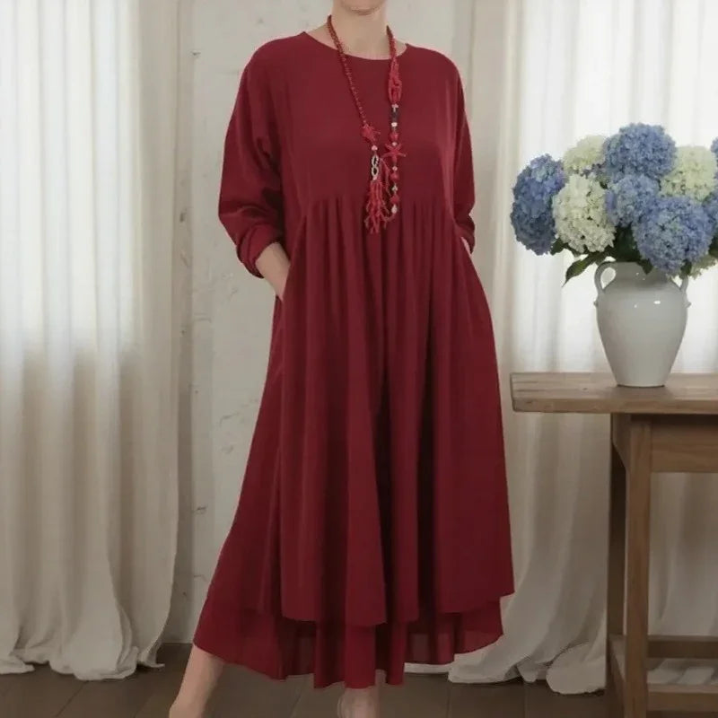 Delmara™ Kleid mit Lockerer Passform und Minimalistischem Stil