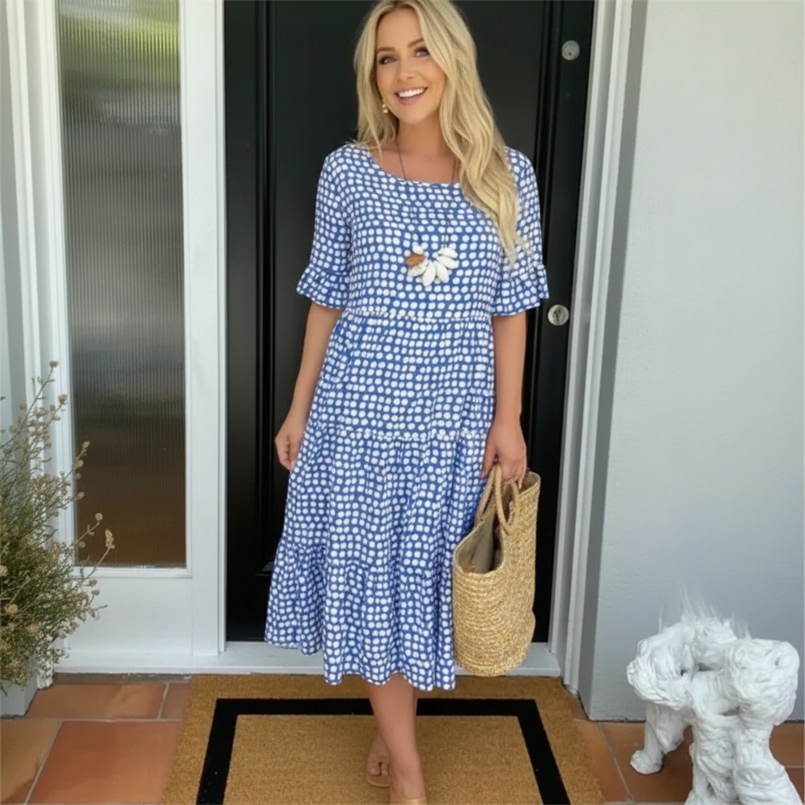 Eloria™ Kleid mit Lockerem Fall und Zeitloser Eleganz