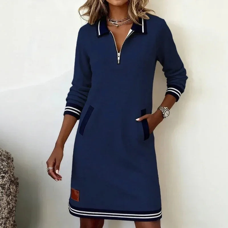 Navelle™ Kleid mit Polokragen und Müheloser Eleganz
