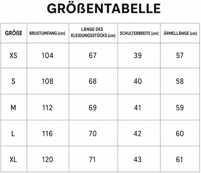 Größentabelle