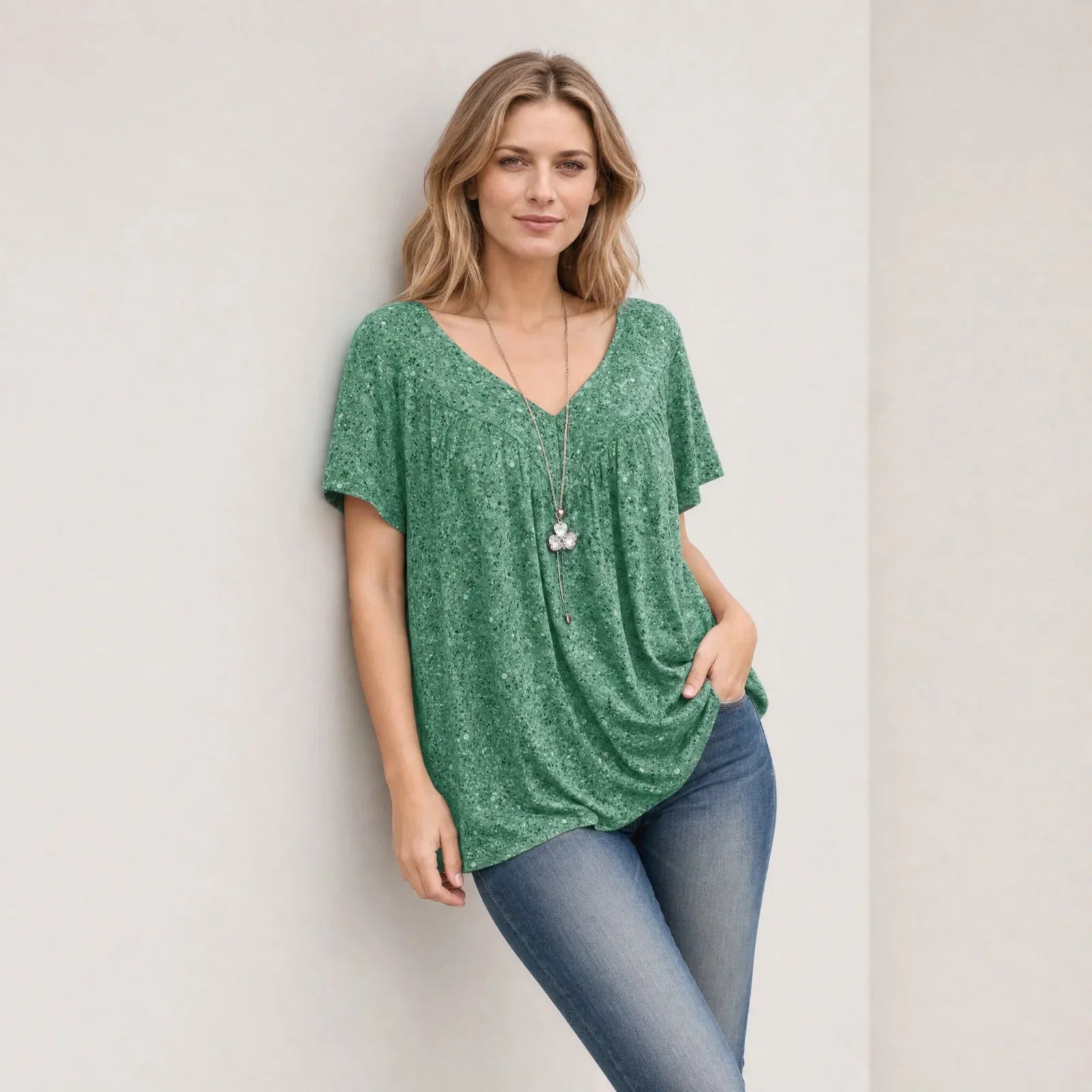 Lisboa™ Bluse aus Premium-Viskose mit V-Ausschnitt
