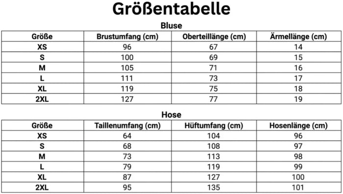 Größentabelle