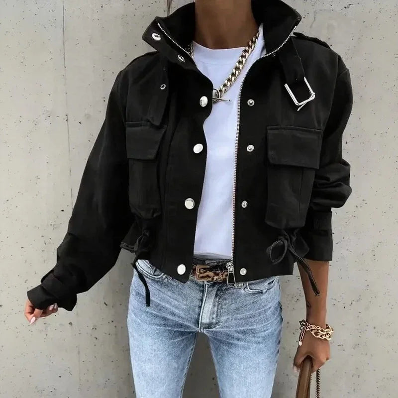 Valkyra™ Jacke Im Cropped-Schnitt Mit Modernem Utility-Design