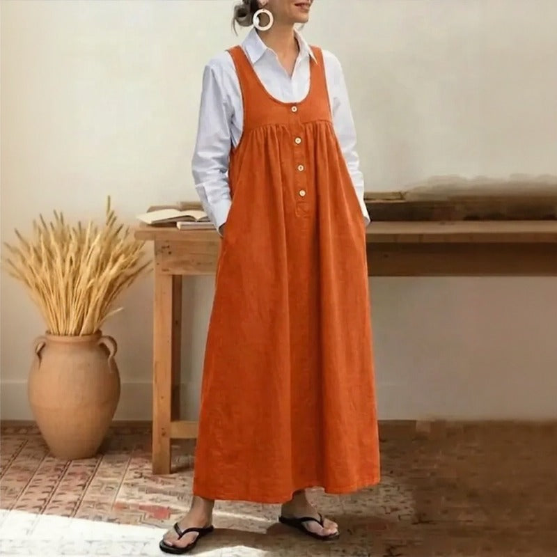 Meadow™ Kleid Im Latzkleid-Stil Mit Minimalistischen Knöpfen Vorne