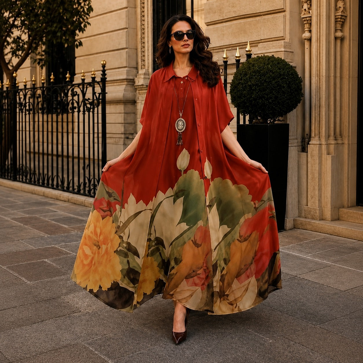 Florenza Kleid & Sheer Overlay Set / Mühelose, vielseitige Eleganz für alle Jahreszeiten!