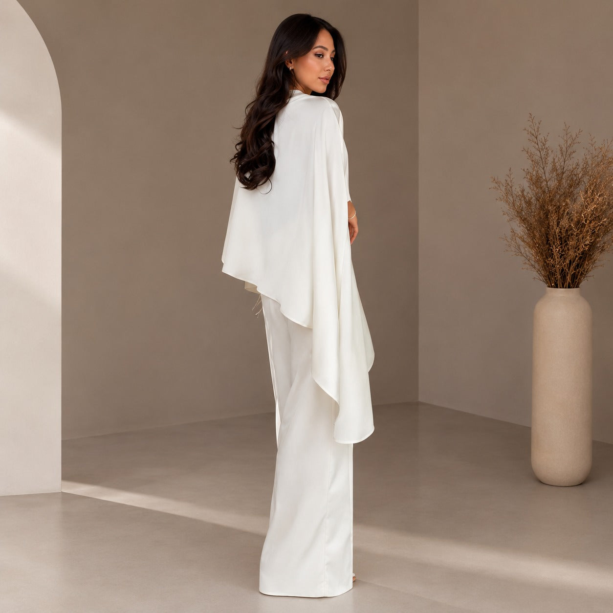 Mirelisse™ Set mit Fließender Cape-Bluse und Marlenehose