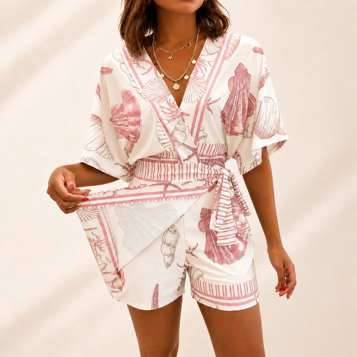 Azzurine™ Jumpsuit Mit Rock-Effekt Und Seitlicher Bindung