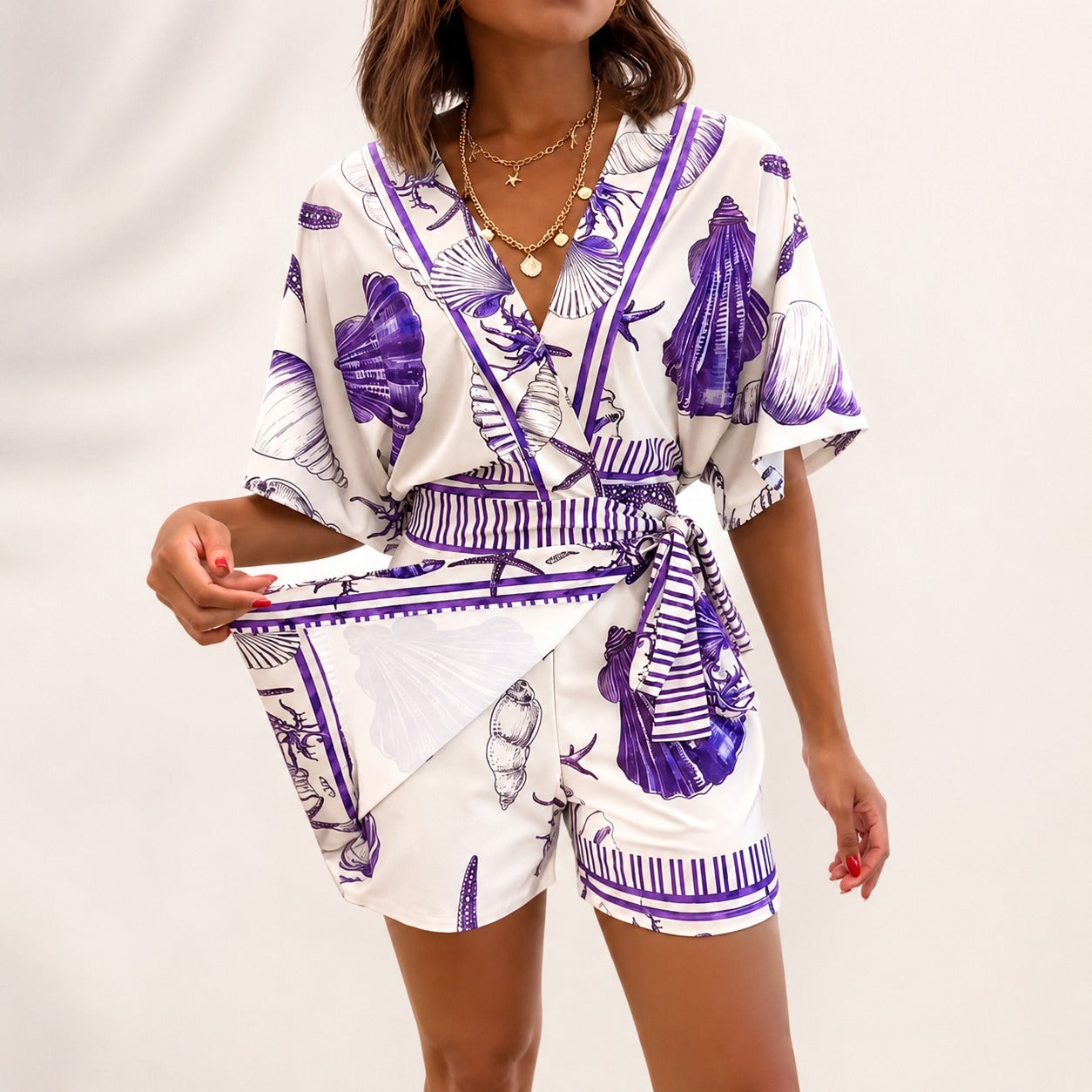 Azzurine™ Jumpsuit Mit Rock-Effekt Und Seitlicher Bindung