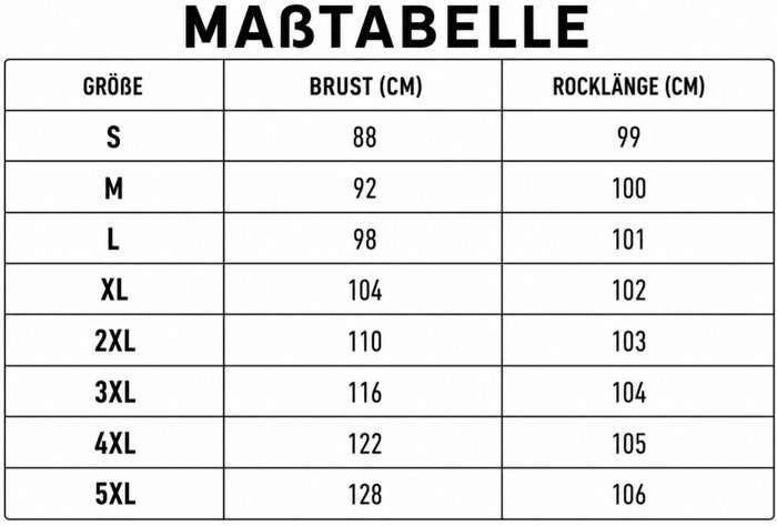 Größentabelle