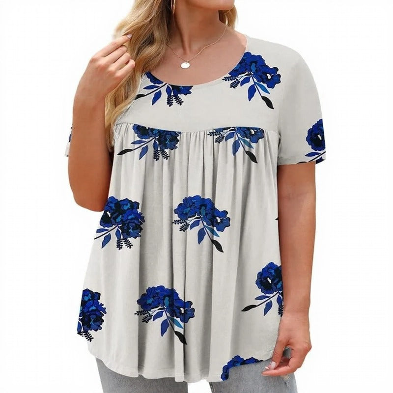 Bluse Lirena™ mit Charmanten Mustern und Geraffter Passform