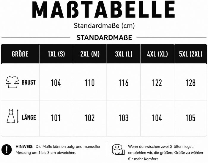 Größentabelle