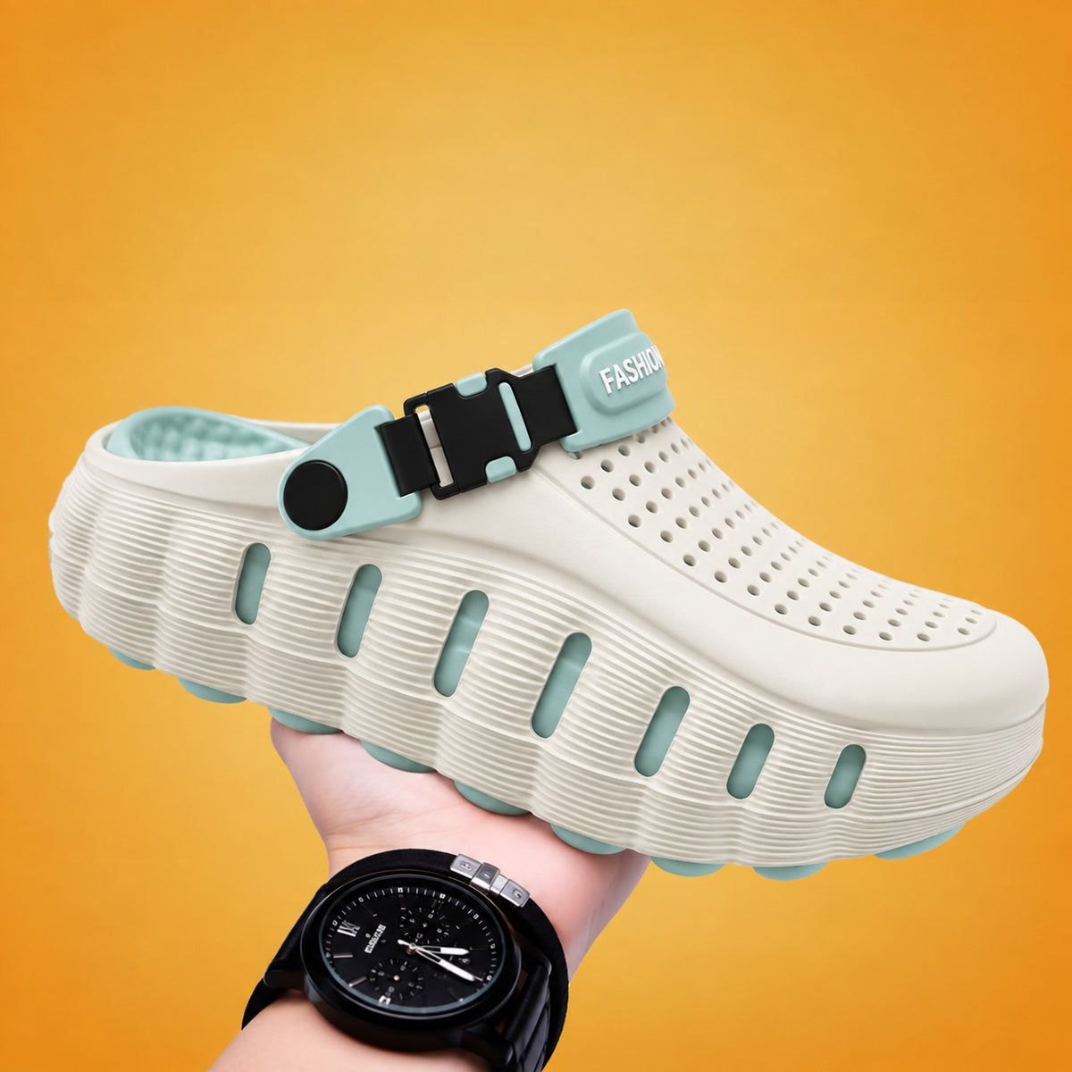 Clog Orven™ mit Massage-Fußbett und 5-cm-Plateausohle mit federnder Dämpfung
