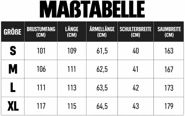 Größentabelle