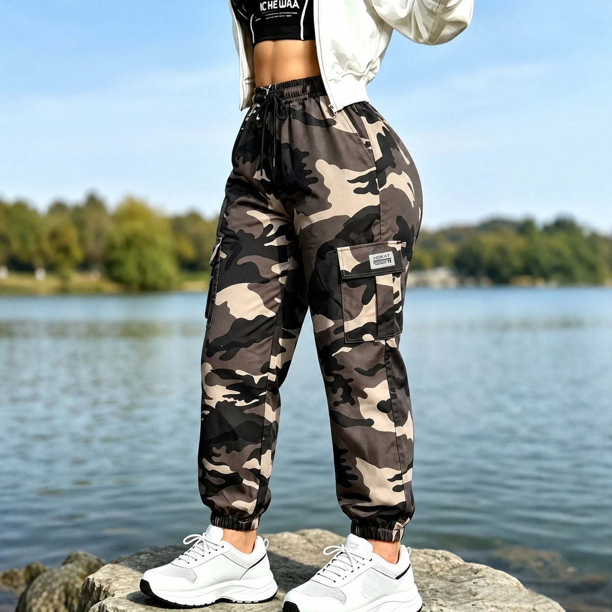 Cargo-Joggerhose Enna™ mit verstellbarem Bund, Seitentaschen und lockerem Schnitt