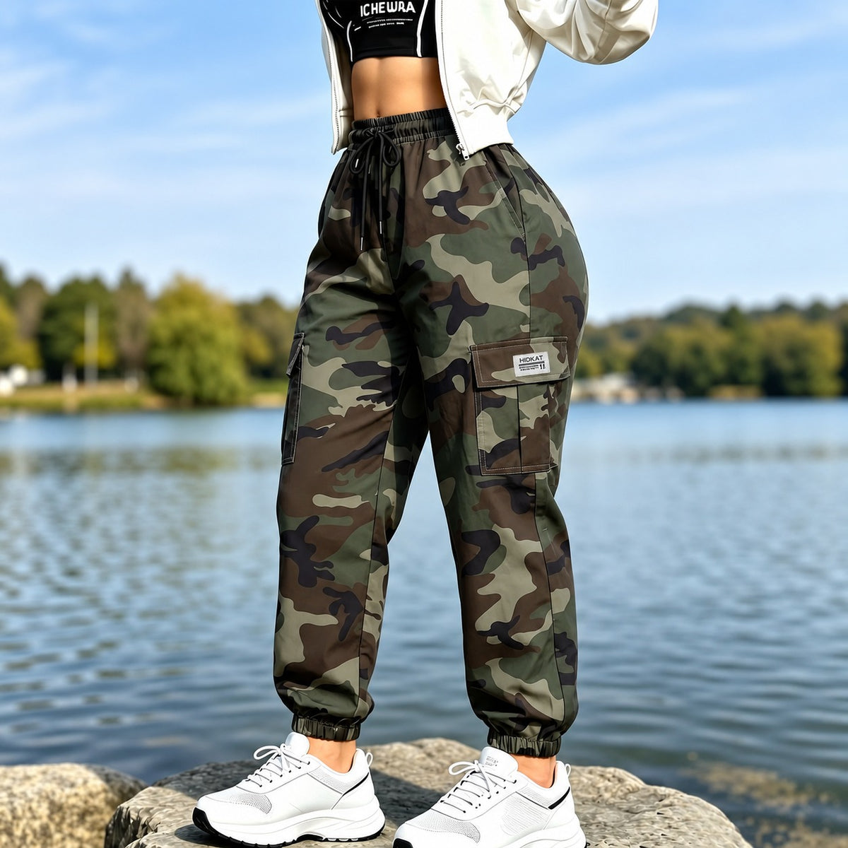Cargo-Joggerhose Enna™ mit verstellbarem Bund, Seitentaschen und lockerem Schnitt