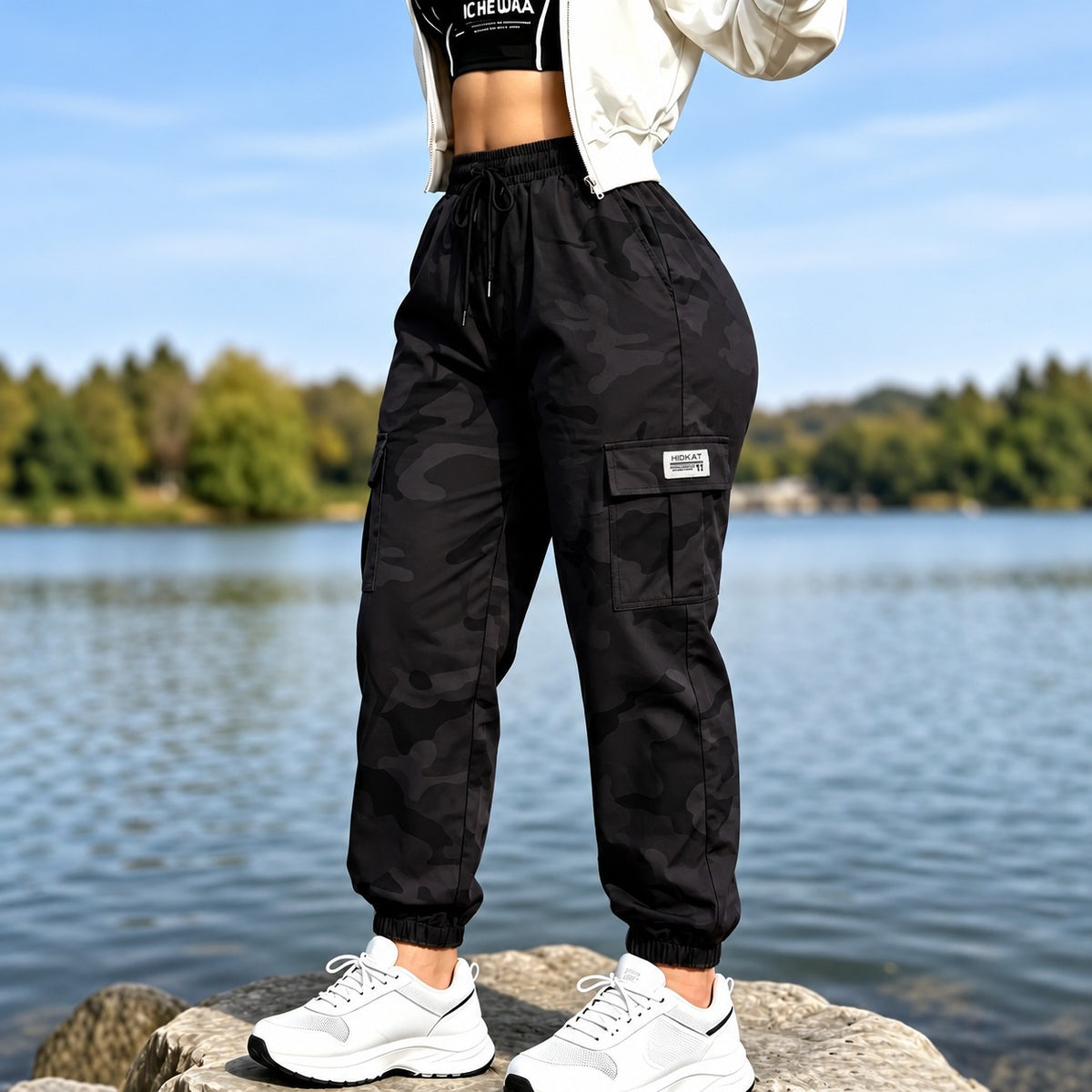 Cargo-Joggerhose Enna™ mit verstellbarem Bund, Seitentaschen und lockerem Schnitt