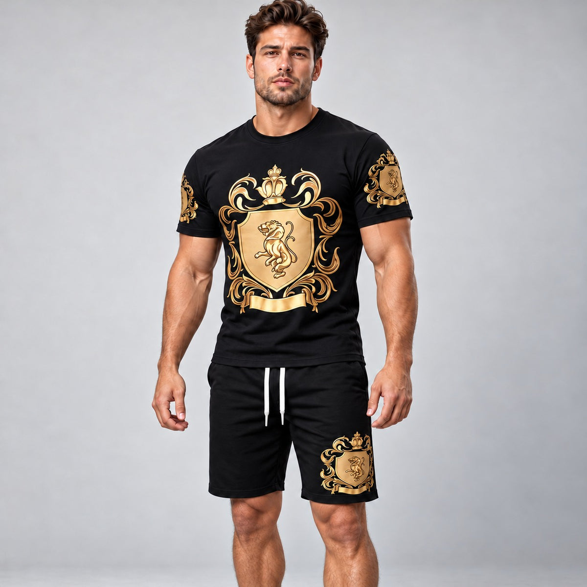 Leomar™ Set mit T-Shirt und Shorts aus leichtem, bequemem Stoff