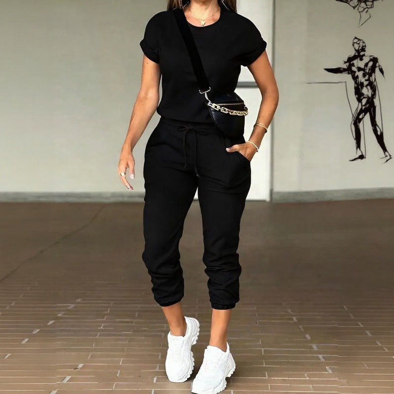 Livenza™ Zweiteiliges Set mit Kurzarmoberteil und Jogginghose mit Verstellbarem Bund