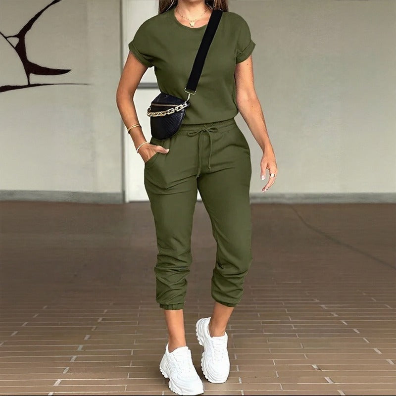 Livenza™ Zweiteiliges Set mit Kurzarmoberteil und Jogginghose mit Verstellbarem Bund