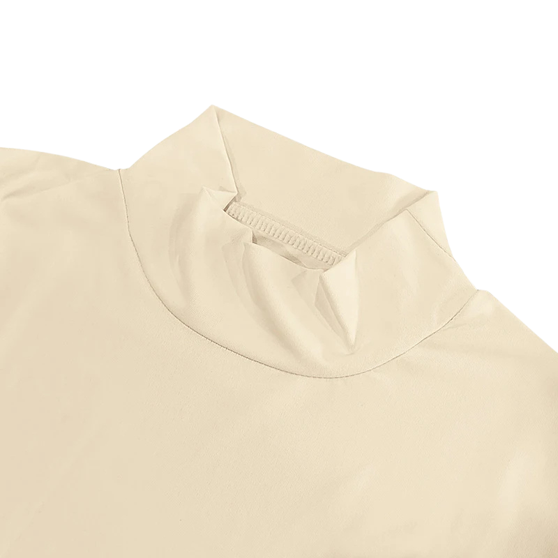 St. Moritz™ T-Shirt mit hohem Kragen und klarem Design / Raffinierter Minimalismus für Herren mit Ausstrahlung!