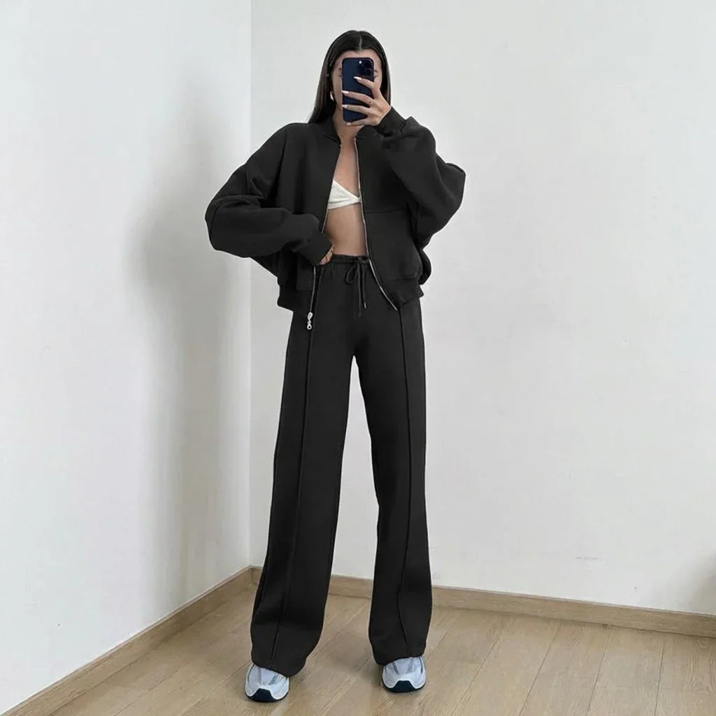 Naomi™ Premium-Sweatshirt-Set mit Zip-Jacke